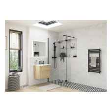 Black Wetroom Glass Shower Panels